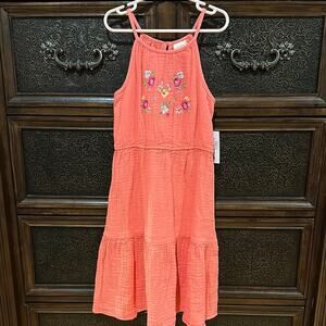 Jumping Beans coral Sleeveless Halter Sundress